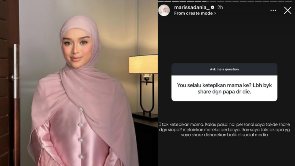 Marissa Dania Jawab Isu Buat ‘Live’ Di Akaun Memey Suhaiza, Tak Support Ibu Kandung